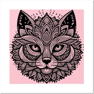 Mandala Cat Posters and Art